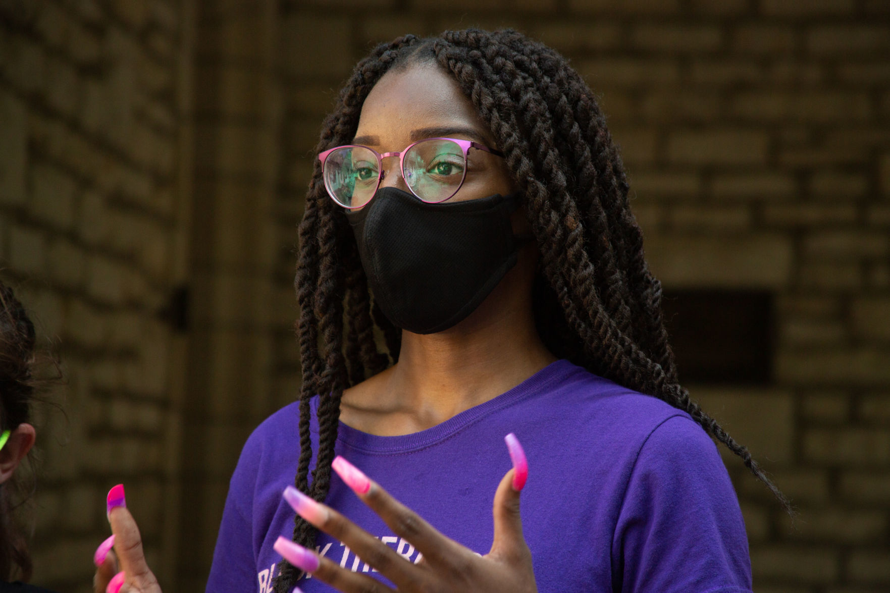 Tori Swafford, a K-State graduate, shares her reasoning for creating and promoting the #blackatkstate on twitter on Saturday.